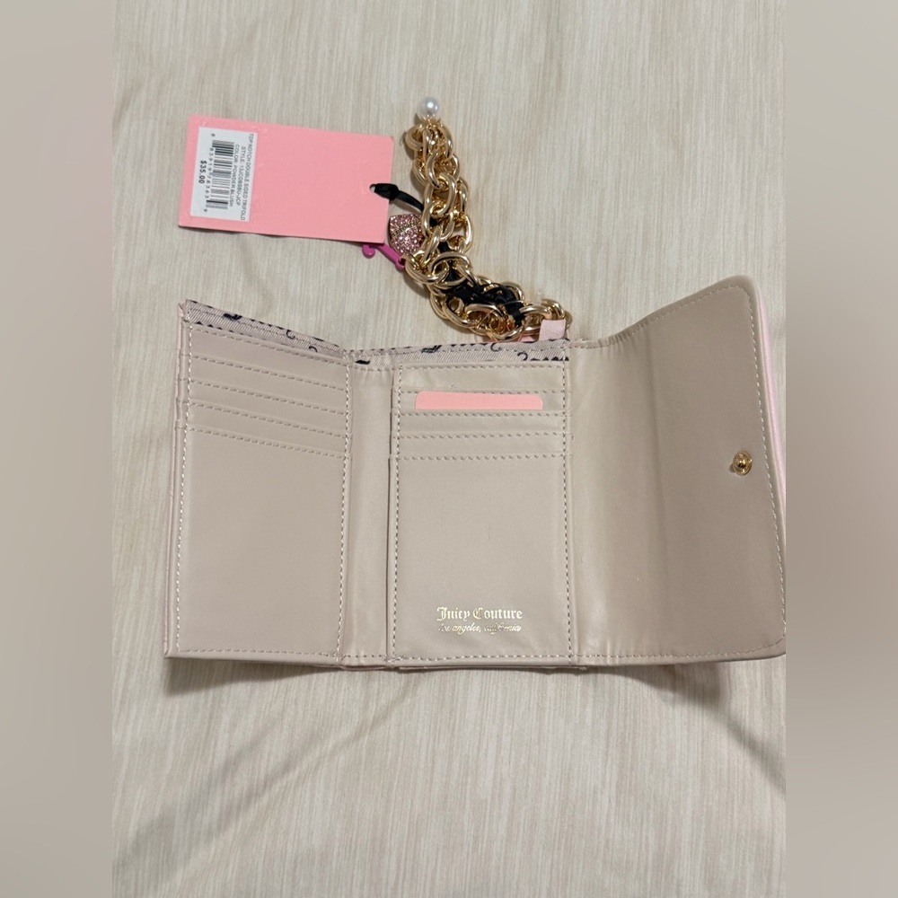 Juicy Couture Top Notch Double Sided Trifold Wallet - Picture 5 of 11